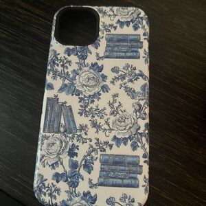 Iphone 13 Floral Blue and White Phone Case
